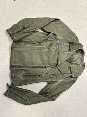 Max Studio Leather Jacket Size Small